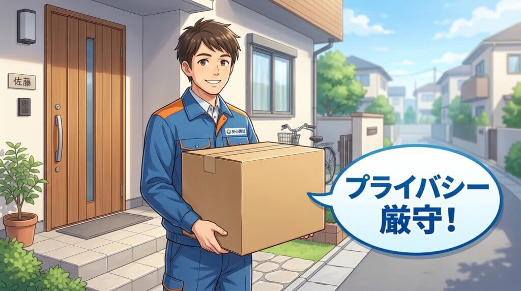 プライバシーを厳守し、中身が分からない段ボールでラブドールを運ぶ不用品回収業者